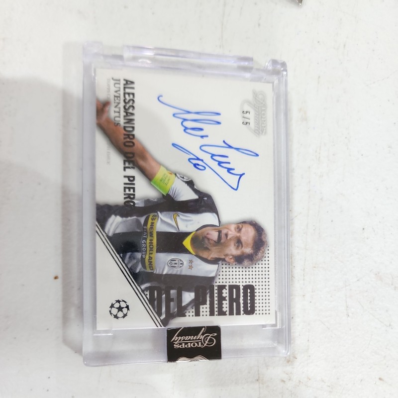 ALESSANDRO DEL PIERO 2022/23 TOPPS DYNASTY AUTOGRAPH CARD ON CARD AUTO 5/5