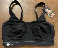 Anita Air Control Maximum Support Wireless Sports Bra Black Size 36D NWT