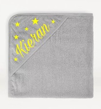 Personalised منشفة بغطاء رأس - Grey