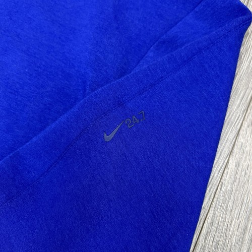 Nike Crewneck Size Medium Mens Blue 24.7 Impossibly Soft Fleece Dri Fit $110 - Picture 9 of 15
