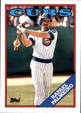 Rafael Palmeiro 1988 Topps #186 Chicago Cubs FREE SHIPPING AutographDen