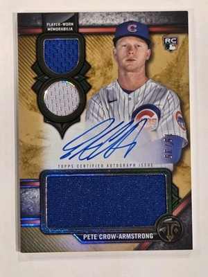 2024 Topps Triple Threads Rookie Auto Relic Pete Crow-Armstrong #RAR-PC Gold /35