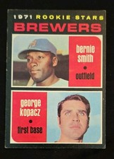 1971 Topps - 1971 Rookie Stars #204 Bernie Smith, George Kopacz (RC) EX MT
