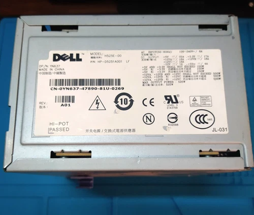 Dell 6W6M1 525W Power Supply Unit for Dell Precision T3500 - Silver