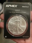 2017 $1 1-oz American Silver Eagle In APMEX TEP
