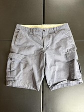 Dockers Cargo Shorts Mens 36 Gray Flat Front Cotton Casual Pockets Summer