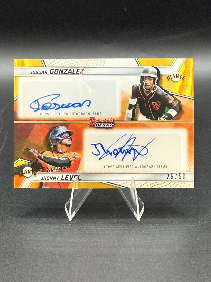 ウニョクバナー 2025 Bowman's Best Josuar Gonzalez Jhonny Level Dual Auto! 25/50