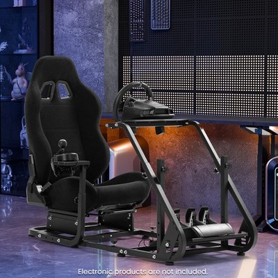 Minneer Racing Sim Cockpit mit Sitz Lenkrad Ständer Fit Logitech G29 G920 G923
