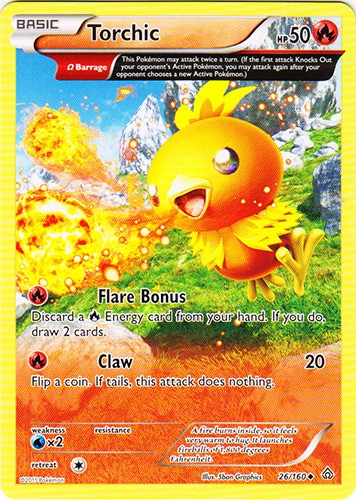 1x Torchic - 26/160 - Uncommon Lightly Played Pokemon XY-- Primal Clash