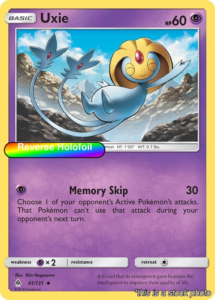 Reverse Holofoil - Uxie - 41/131 - SM - Forbidden Light - NM