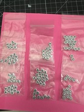 BEAD LANDING GREEK ALPHABET LETTER BEADS WHITE/BLACK