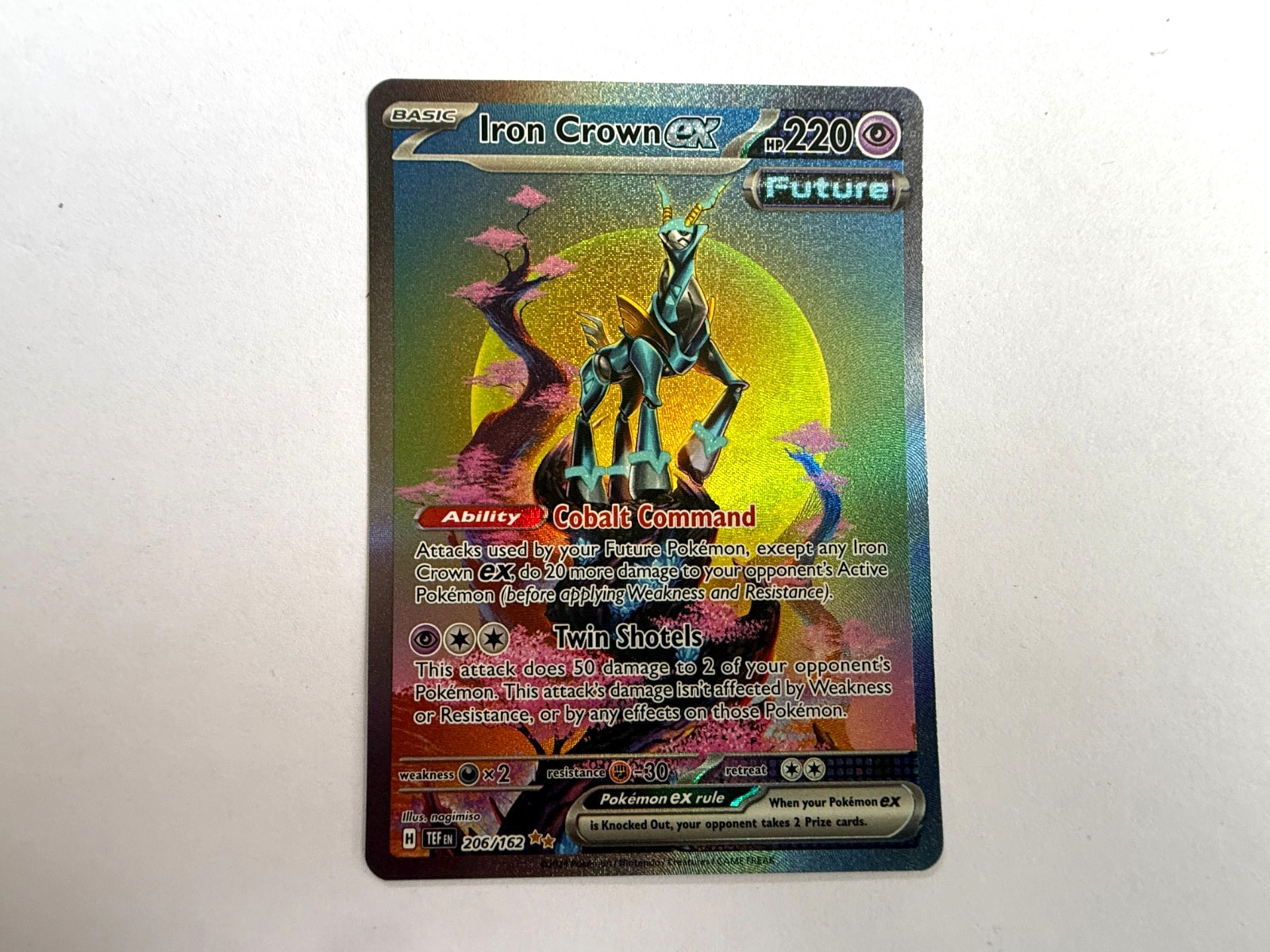Iron Crown ex 206/162 - SIR - Temporal Forces - Pokemon TCG - NM