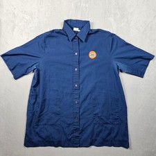 Vintage Gas Station Work Shirt Mens XL Blue Union 76 Patch Unitog USA Made 80s