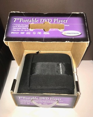 PROTRON PDV-228 7'' PORTABLE DVD PLAYER/WITH PORTABLE CAR CASE