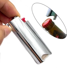 Multifunctional Lighter Case Cover Holder Sleeve Pouches Metal with Beer Bottle 