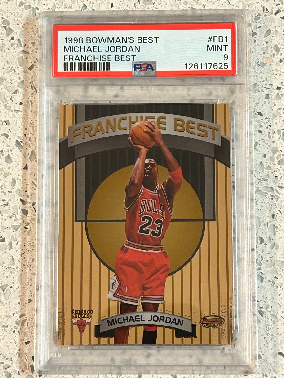 Michael Jordan 1998 Bowman's Best Franchise Best PSA 9