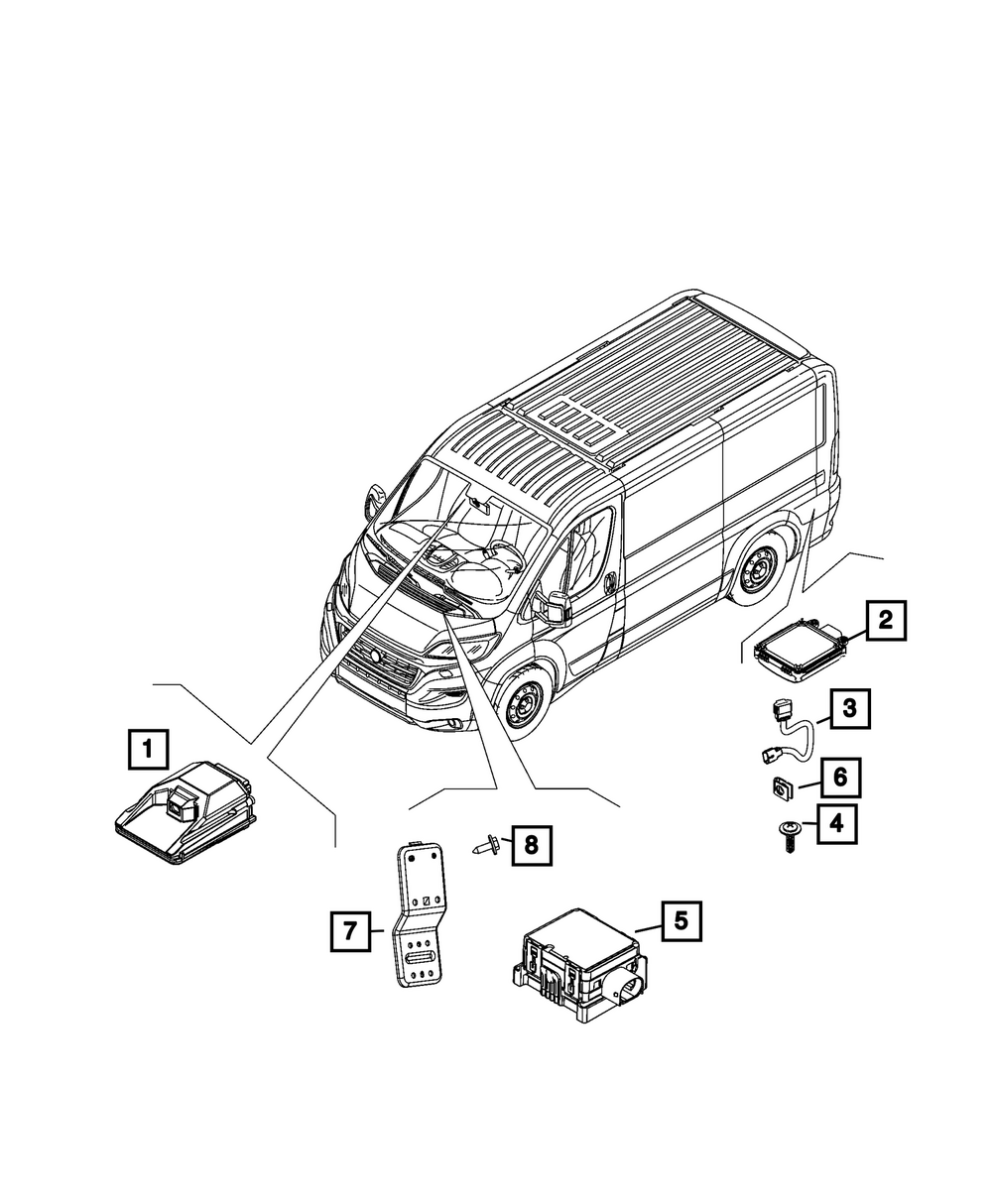 Genuine Mopar Blind Spot Detection Module 68578340AB