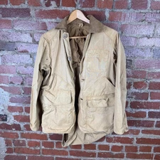 Vintage J.C. Higgins Hunting Jacket Mens Small Duck Canvas Corduroy Collar 50s