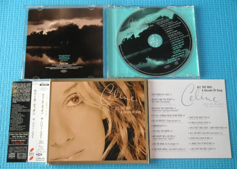 CELINE DION CD All The Way... A Decade Of Song Best w/Slip Case 1999 Japan OBI - Image 3 of 3