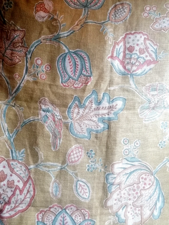 William Morris Theodosia heavy linen new vintage fabric 2.6 yards olive/mustard - Image 4 of 4