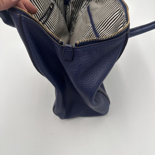 Kate Spade New York marineblau Schraffur Leder 10" Doppelgriff Geldbörse - Bild 5 von 7