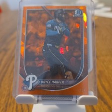 Bowman Chrome Sapphire Edition #37 Bryce Harper Phillies Orange /25 Baseball
