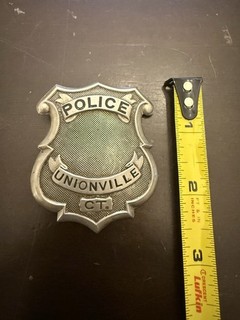 OBSOLETE VINTAGE POLICE BADGE UNIONVILLE CONNECTICUT