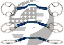 Wilkie Bevel Ported Mouth Blue Alloy Bits, Horse Riding Sweet Iron Bit