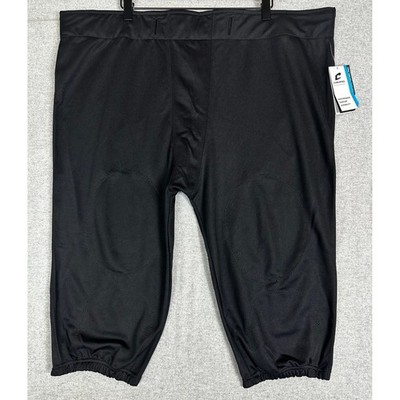 NEW Champro Football Pants Mens 3XL Black FP12A Padded Pocket Athletic Slotted