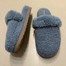 Koolaburra By Ugg Peachee Slippers Ashley Blue Women s 10 Faux Fur Sherpa