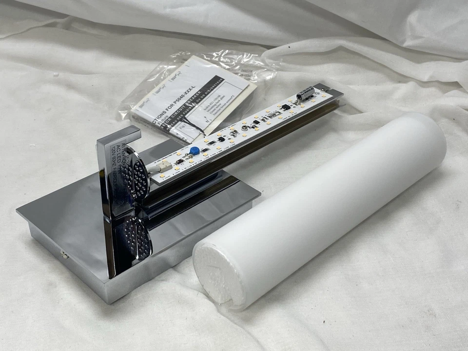 Kovacs Integrated LED Tube 13" Tall Bathroom Sconce Etched Opal Shade P5040-077 - Image 2 of 4