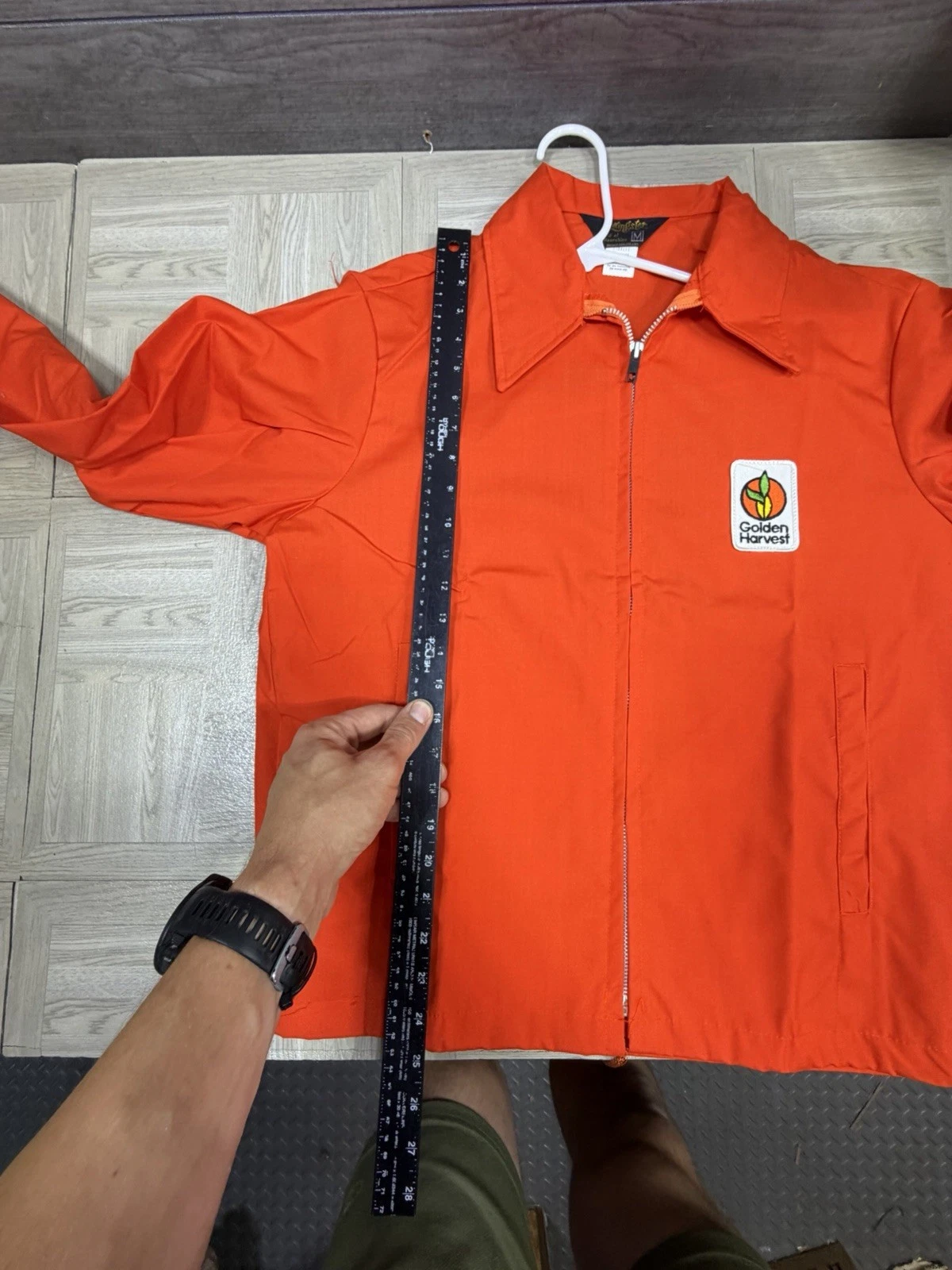 Vintage Swingster USA Made Golden Harvest Farming Jacket Men Medium Orange Ag - product detail image 19