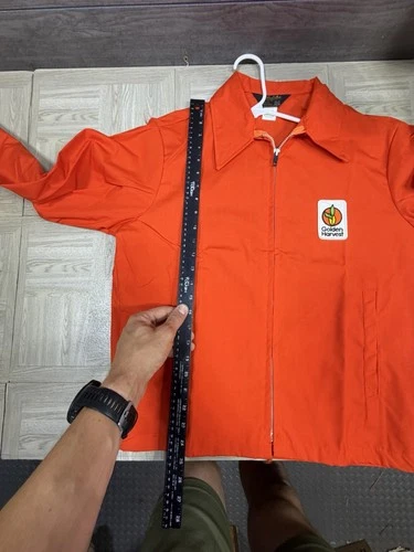 Vintage Swingster USA Made Golden Harvest Farming Jacket Men Medium Orange Ag image 19