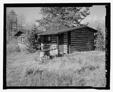 Cabina, vista dall'edificio sud-ovest #38 HABS mappa del sito - Bar B C Ranch, cabina