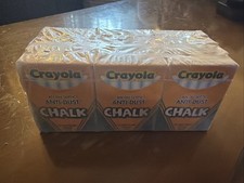 12 Boxes of 12 CRAYOLA Anti-Dust Chalk No. 1402 Binney Smith 2002 144 TOTAL