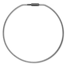 Lucky Line Split Key Ring, Gray, Steel, Threaded, Galvanized 7961 Lucky Line