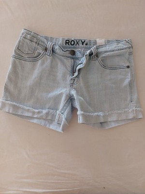 Roxy Denim Shorts Juniors 7 Blue Low Rise Denim Cutoffs 5-pocket Style