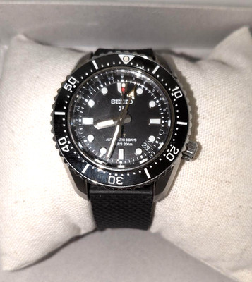 Pre-owned Seiko Prospex SBEJ011 SPB383 Automatic GMT Diver Black Men's Watch