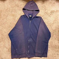 Vintage 90s Cheetah Blank Sun-Faded Zip-Up Hoodie