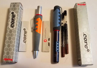 Vtg Rotring CORE Rare Ballpoint Pen & Roller Ball with ink Cartridges NEW in Box