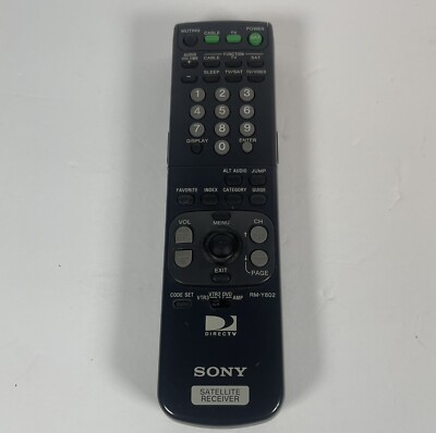 Sony Direct TV Video VTR Combo Digital Satellite Receiver Remote RM-Y812
