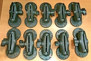 10pc LOT ~ RAM-B-101U ~ Medium Length B Size 1" Double Socket ~ W/2 1" AMPS Base