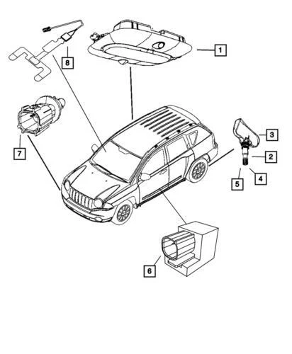 Sensor recordatorio de cinturón de seguridad delantero genuino Mopar 2011-2017 Jeep Compass 56038919AB Foto 2 de 2