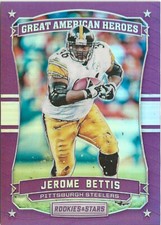 2016 Panini Rookies & Stars Jerome Bettis Purple Prizm 34/49 Pittsburgh Steelers