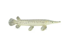 Alligator Gar Fish Toy Hand Painted Rubber Gar Realistic Model 3.5" SF39 B15