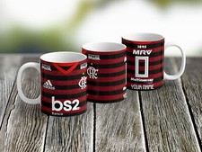 Taza de té de café taza Brasil cerámica fútbol fútbol fútbol personalizado nombre adormecer