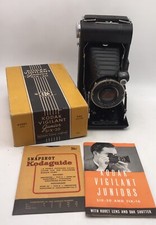 Kodak Vigilant Junior Six-20 Folding Camera Vintage Art Deco W Kodet Dak Lens