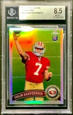 2011 Topps Chrome Refractors #25 Colin Kaepernick RC BGS 8.5 Civil Rights 49ers