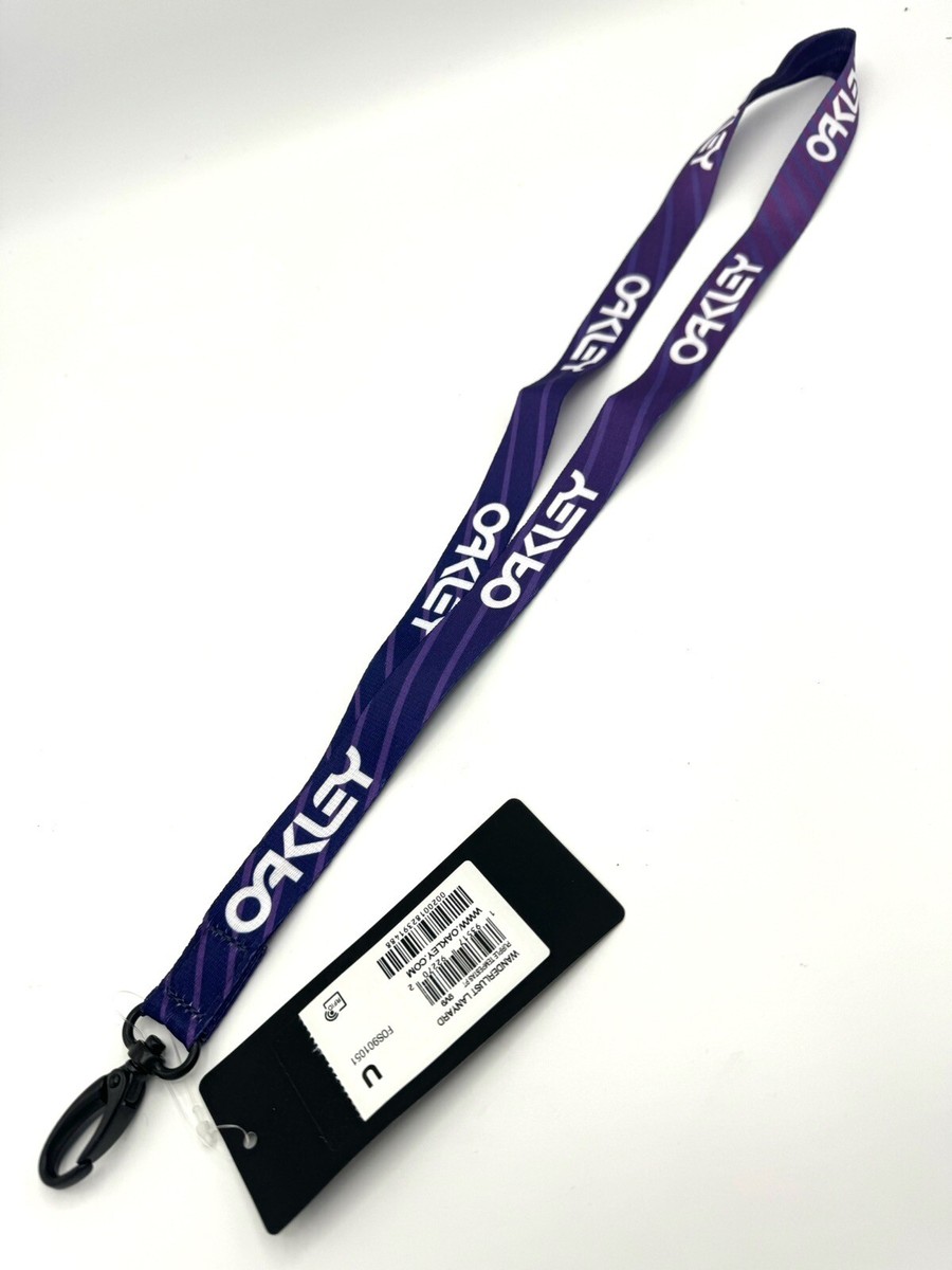 NEW OAKLEY PURPLE LANYARD NECK LEASH ID HOLDER SUNGLASSES KEY RING