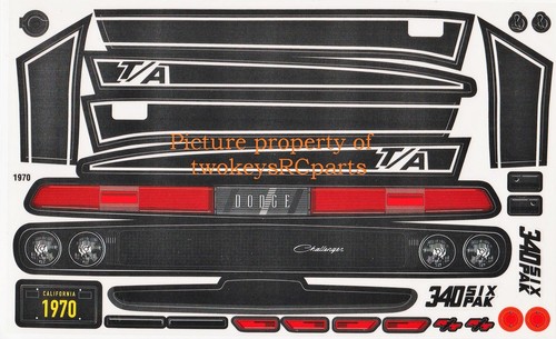 1:10 RC Clear Lexan Body Shell - Classic 1970 Dodge Challenger TA 340 - Picture 6 of 6